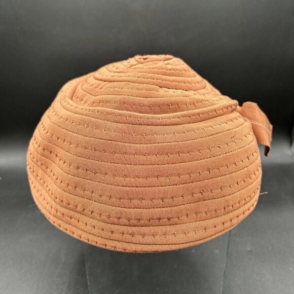 Vintage Brighton of California Hat Sz 22 Brown with Bow 1930-1940 - Picture 4 of 8